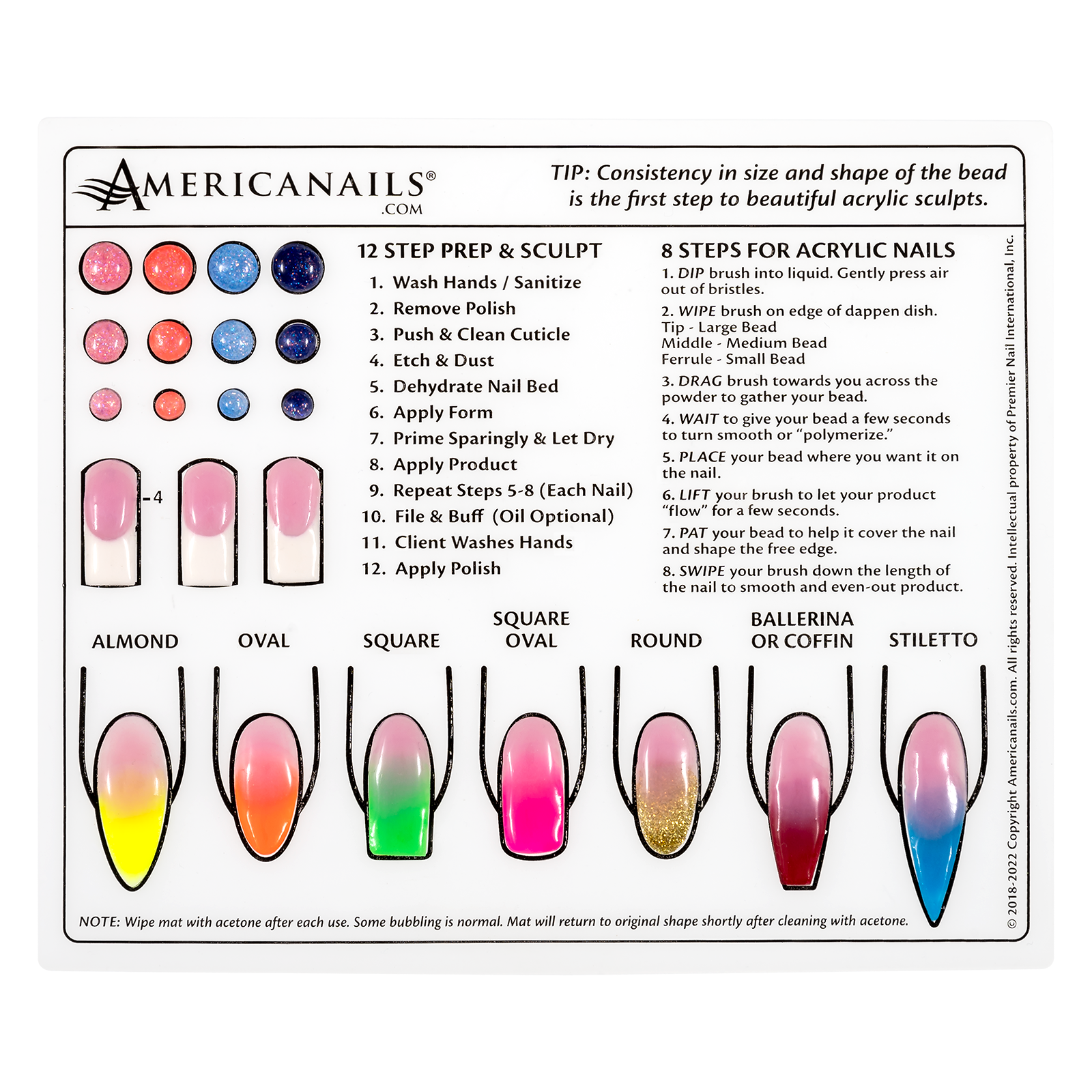 Americanails Mini Silicone Acrylic Nail Training Mat – ESOBEAUTY