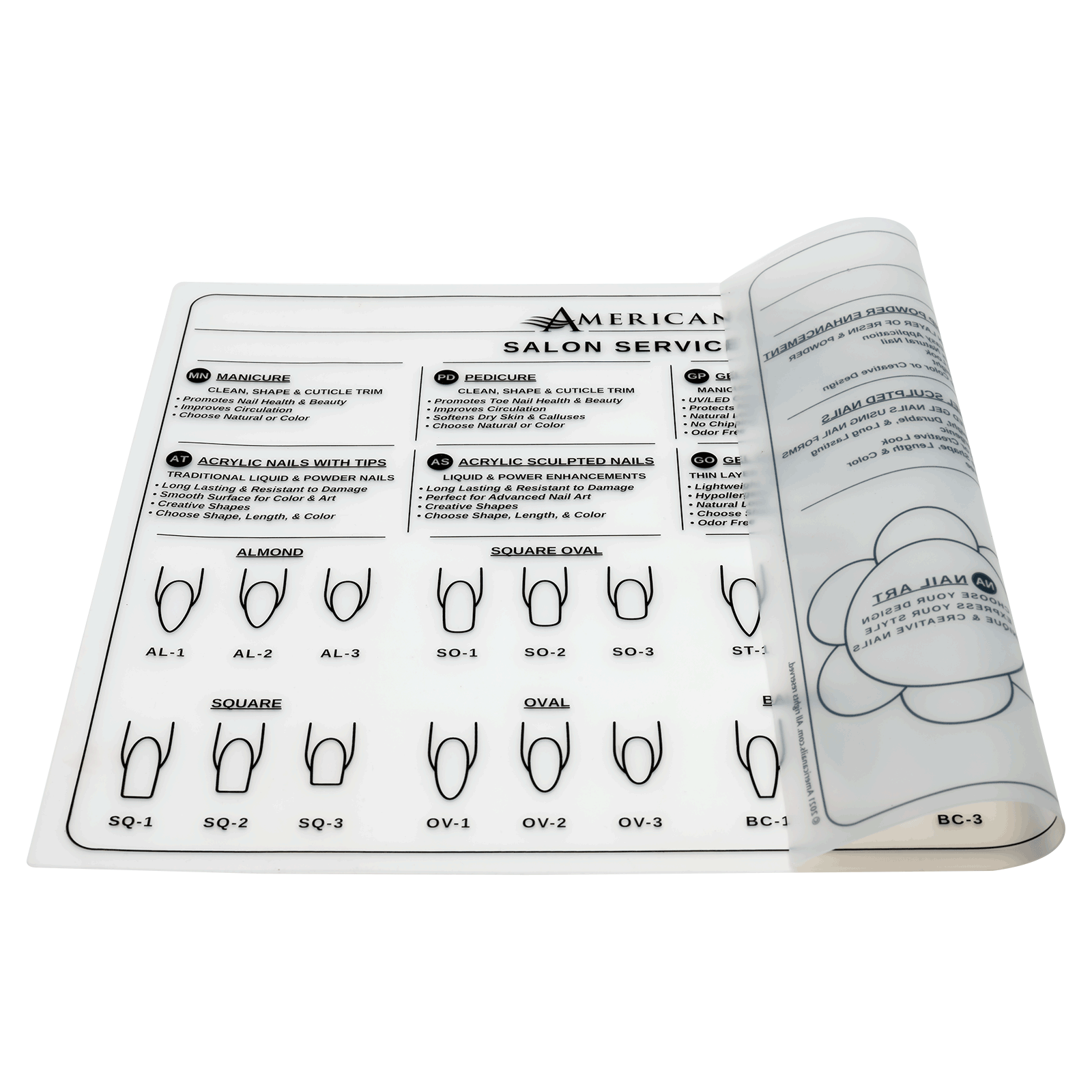 Americanails Silicone 3D Acrylic Nail Art Training Mat